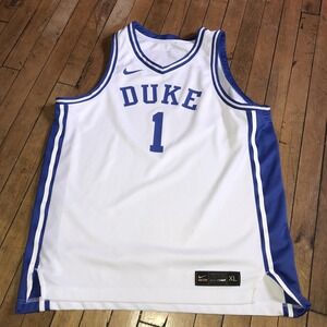 Duke Blue Devils Nike DriFit #1 White Basketball Jersey Elite